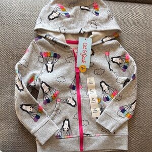 Cat & Jack Gray Hoodie with Rainbow Accents